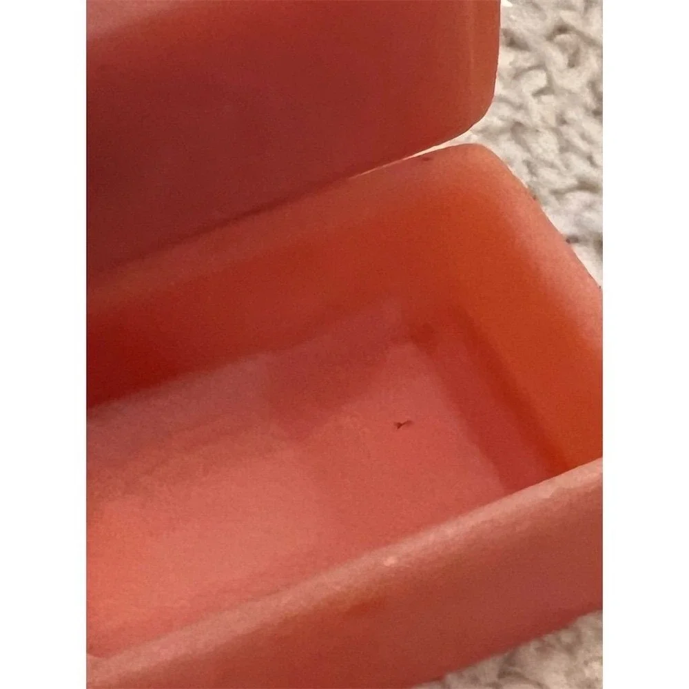Vintage 80s Incolay Trinket‎ Box Coral Resin Shell Design Multicolor mini
